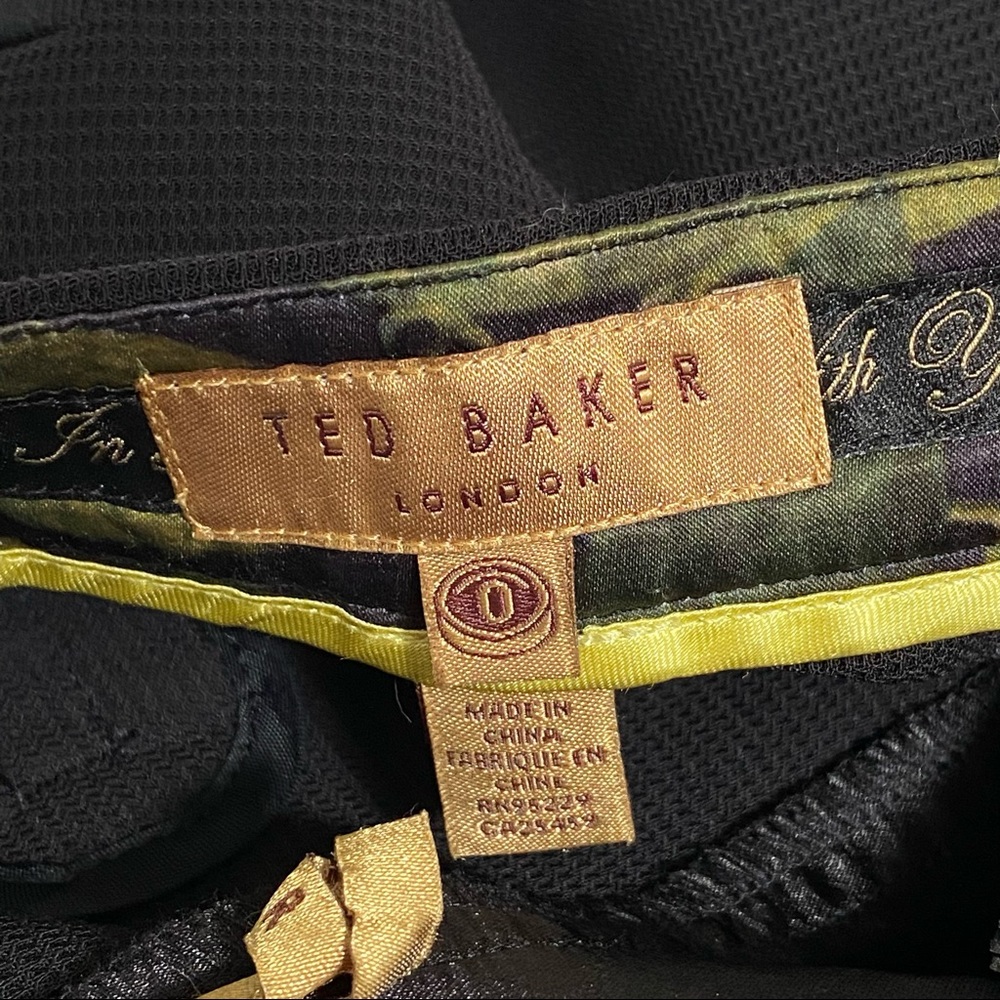 Ted baker taaliat black skinny textured dress pants slacks trousers - Picture 7 of 15